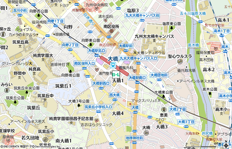 シティコンタクト大橋駅前店付近の地図